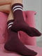 Шкарпетки високі темно-бордового кольору | 6685689 | фото 2