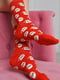 Носки новогодние красные с принтом | 6685702 | фото 2