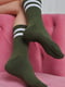 Шкарпетки високі темно-зеленого кольору | 6685711 | фото 2