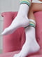 Шкарпетки високі білі зі смужками | 6685728 | фото 2