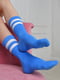 Шкарпетки високі темно-блакитні | 6685735 | фото 2