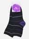 Шкарпетки демісезонні чорні в смужку | 6685766