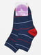 Шкарпетки демісезонні сині в смужку | 6685769