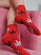 Шкарпетки демісезонні червоні з принтом | 6685773 | фото 2