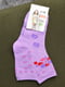 Носки сиреневого цвета с рисунком | 6685831