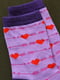 Шкарпетки фіолетового кольору з малюнком | 6685842 | фото 2