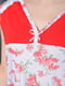 Ночная рубашка белая с красными вставками | 6686149 | фото 4
