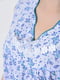 Ночная рубашка белая с цветочным принтом | 6686196 | фото 4