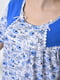 Ночная рубашка с голубым принтом | 6686202 | фото 4