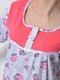 Нічна сорочка з рожевим принтом | 6686205 | фото 4