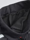 Джоґери на флісі чорні, прикрашені тасьмою з написами | 6686340 | фото 3