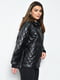 Куртка-анорак полубатальная из экокожи черного цвета | 6686429 | фото 2
