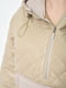 Куртка-анорак полубатальная из экокожи бежевого цвета | 6686430 | фото 4