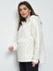 Куртка-анорак напівбатальна з екошкіри білого кольору | 6686431 | фото 2