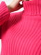 Свитер под горло розового цвета фактурной вязки | 6686538 | фото 4