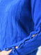 Синій ангоровий джемпер з фактурним візерунком та шнурівками на рукавах | 6686577 | фото 4