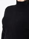 Однотонний светр чорного кольору з фактурним візерунком | 6686582 | фото 4