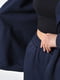 Костюм на флісі темно-синього кольору: толстовка та широкі штани | 6686687 | фото 4