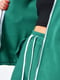 Зелений костюм на флісі з білими смужками: толстовка та джогери | 6686723 | фото 4