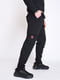 Джоггеры на флисе черного цвета с накладными карманами | 6686770 | фото 2
