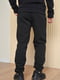 Спортивные штаны на флисе черного цвета | 6686790 | фото 3