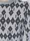 Джемпер сірого кольору з візерунком у ромби | 6686863 | фото 4
