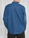 Рубашка полубатальная джинсовая темно-синего цвета | 6686921 | фото 3