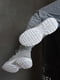 Кроссовки серого цвета текстиль на шнуровке | 6687194 | фото 3