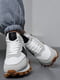 Кросівки на хутрі білого кольору із сірою вставкою | 6687226