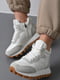 Кросівки на хутрі білого кольору із сірою вставкою | 6687228 | фото 2