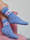 Носки махровые голубого цвета | 6687499 | фото 2