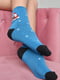 Носки махровые голубого цвета | 6687515 | фото 2