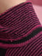 Носки махровые черного цвета в розовую полосу | 6687531 | фото 3