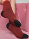 Носки махровые черного цвета в красную полосу | 6687533 | фото 2