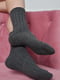 Шкарпетки з верблюжою вовною та ослабленою резинкою темно-сірі | 6687549 | фото 2