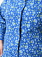 Халат байковий напівбатальний блакитного кольору з квітковим принтом | 6687751 | фото 4