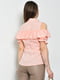 Блуза однотонная светло-розового цвета | 6687873 | фото 3