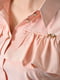 Блуза однотонная пудрового цвета | 6687874 | фото 4