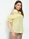 Блуза однотонна лимонного кольору | 6687875 | фото 2