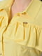 Блуза однотонная желтого цвета | 6687876 | фото 4