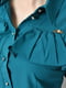 Блуза однотонная изумрудного цвета | 6687880 | фото 4