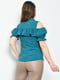 Блуза однотонна смарагдового кольору | 6687880 | фото 3