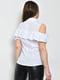 Блуза однотонна білого кольору | 6687881 | фото 3