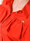 Блуза однотонна червоного кольору | 6687882 | фото 4