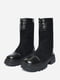 Демісезонні чорні чоботи з декоративним шнурівкою | 6687886 | фото 2