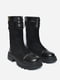 Демісезонні чорні чоботи з декоративним шнурівкою | 6687886 | фото 3