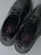 Туфли лоферы черного цвета на шнуровке | 6687897 | фото 4