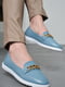 Туфлі-лофери блакитного кольору | 6687906 | фото 2