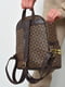 Рюкзак коричневого цвета с принтом | 6688481 | фото 3