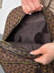 Рюкзак коричневого цвета с принтом | 6688481 | фото 4